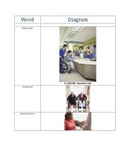 English worksheet: hospital vocabulary