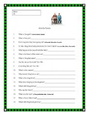 English Worksheet: Meet the Parents