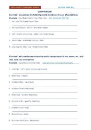 English Worksheet: more grammar practice