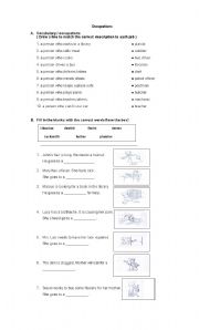 English worksheet: occupations