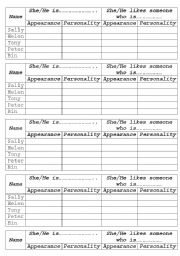 English Worksheet: Appearance and Personality