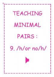 English Worksheet: TEACHING MINIMAL PAIRS 9