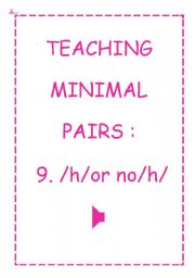 TEACHING MINIMAL PAIRS 9