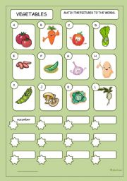 English Worksheet: Vegetables