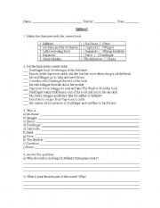 English worksheet: Activity Movie_ Inkheart