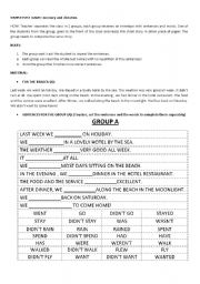 English worksheet: Past simple game