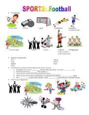 English Worksheet: Football vocabulary