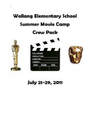 English Worksheet: Summer Movie Camp