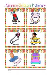 English Worksheet: Nursery/Childcare Pictionary Part 3