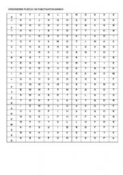 CROSSWORD PUZZLE ON PUNCTUATION MARKS