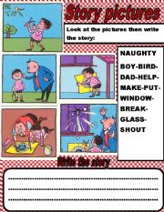 English Worksheet: STORY PICTURES