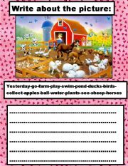 English Worksheet: WRITE ABOUT THE PICTURE