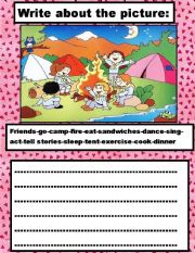 English Worksheet: WRITE ABOUT THE PICTURE