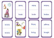 English Worksheet: The Big Irregular Verb Card Game - Set 2