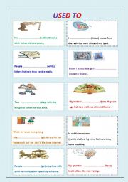 English Worksheet: used to