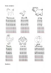 English Worksheet: farm animals