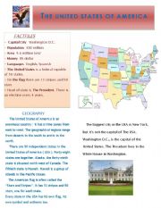 English Worksheet: The United States of America