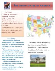 English Worksheet: The United States of America