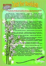 English Worksheet: REVISION TEXT:Modals, Tenses, Articles, Voice// WITH KEY
