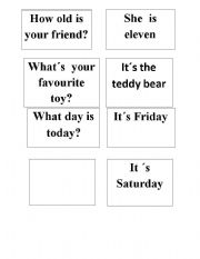 English worksheet: game