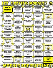 English Worksheet: modal review board game