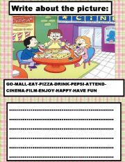 English Worksheet: WRITE ABOUT THE PICTURE