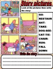 English Worksheet: STORY PICTURES