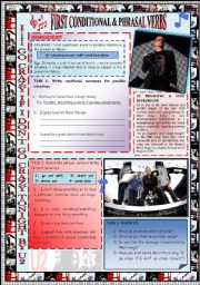 English Worksheet: FOCUS ON FIRST CONDITIONAL & PHRASAL VERBS. GRAMMAR+ LISTENING + SPEAKING  THROUGH U2 SONG + KEY INCLUDED + NOTES FOR TEACHER.