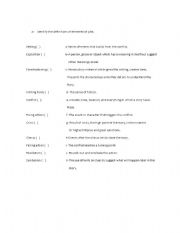 English worksheet: Identify the elements of plot