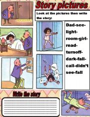 English Worksheet: STORY PICTURES