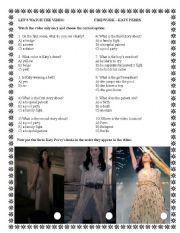 English Worksheet: Video Activity: Firework - Katy Perry