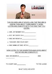 English Worksheet: LIAR LIAR