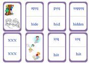 English Worksheet: The Big Irregular Verb Card Game - Set 6