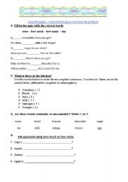 COUNTABLE UNCOUNTABLE NOUNS SOME ANY PRACTICE