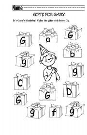English Worksheet: Gifts for Gary