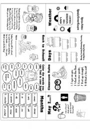 English Worksheet: Back to School (minibook)