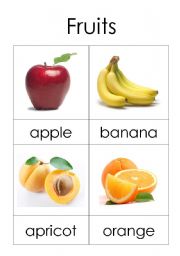 English Worksheet: fruits 1