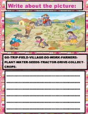 English Worksheet: WRITE ABOUT THE PICTURE