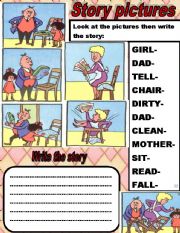 English Worksheet: STORY PICTURES