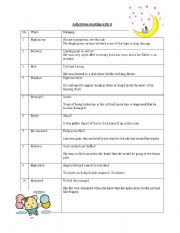 English Worksheet: Adjectives (and Quiz) starting with d