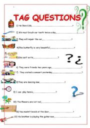 English Worksheet: Tag Questions