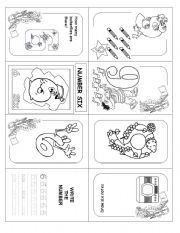 English Worksheet: Number minibook SIX (6/10)