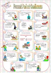 English Worksheet: Friends. Present Perfect Continuous