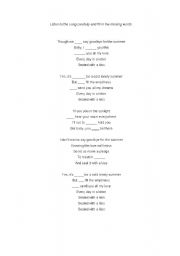 English Worksheet: Sealed with a kiss - Gapped text