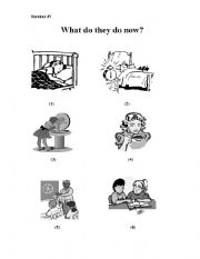 English worksheet: What do the do now?