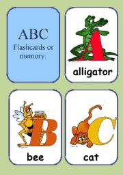 ABC flashcards A-G  1/4