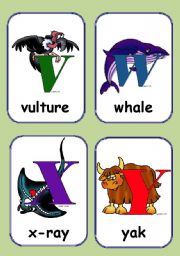 English Worksheet: ABC-flashcards V - Y 4/4