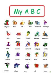 English Worksheet: ABC poster