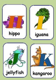 English Worksheet: ABC-flashcards H-N    2/4