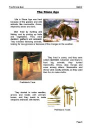 English Worksheet: The Stone Age